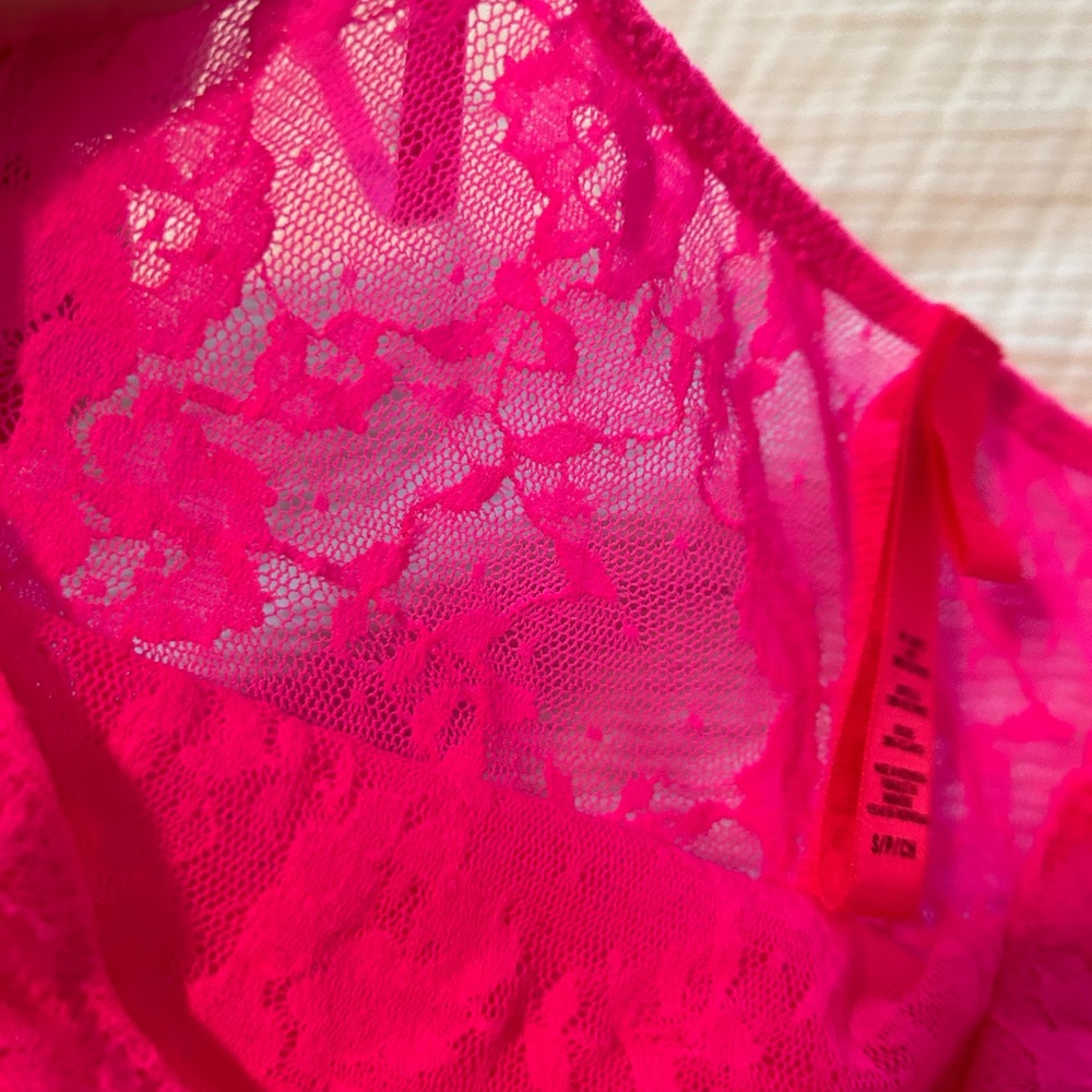 Vibrant Pink Lace dress skins